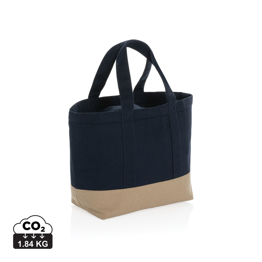 Sac isotherme en toile recyclé personnalisable Impact Bleu marine